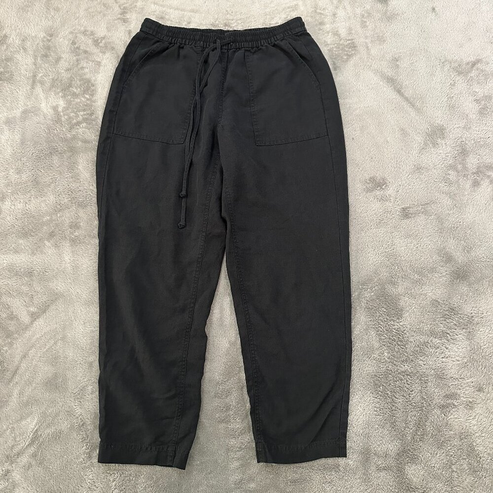 J. Crew Seaside Pants Linen Tencel Blend SMALL Pull On Vacation Resortwear